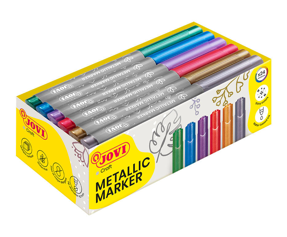 Metalik flomasteri JOVI Jovidecor / set od 24 kom - 6 nijansi