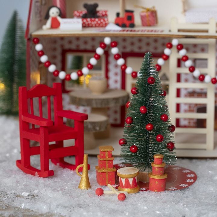 Mini drvene dekoracije - praznični set 9 kom. | Artmie