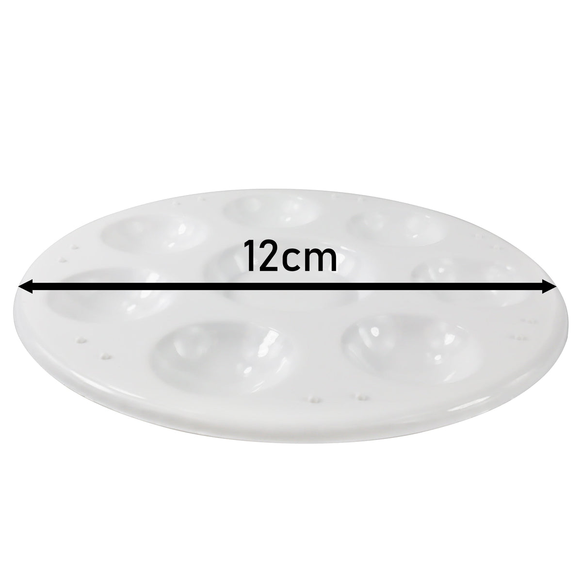 Okrugla slikarska paleta 12 cm | bela Phoenix
