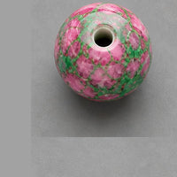Okrugle staklene perle sa efektom mermera 8 mm – 15 kom – roze-zelena