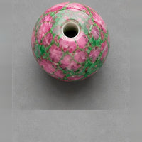Okrugle staklene perle sa efektom mermera 8 mm – 15 kom – roze-zelena