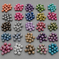 Okrugle staklene perle sa efektom mermera 8 mm – 15 kom