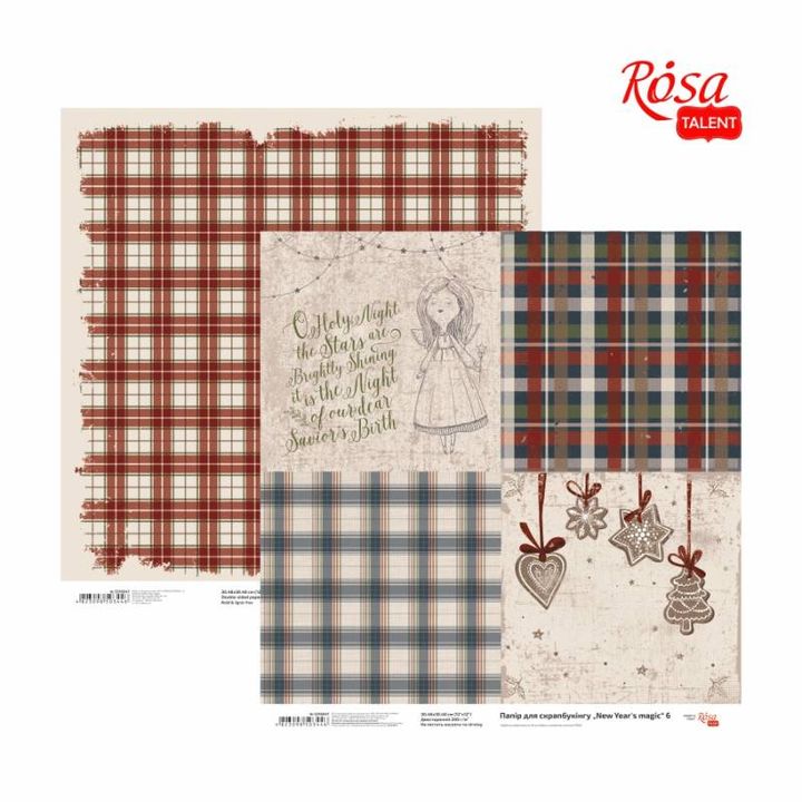 Papiri za scrapbooking 30.48 x 30.48 cm New Years magic
