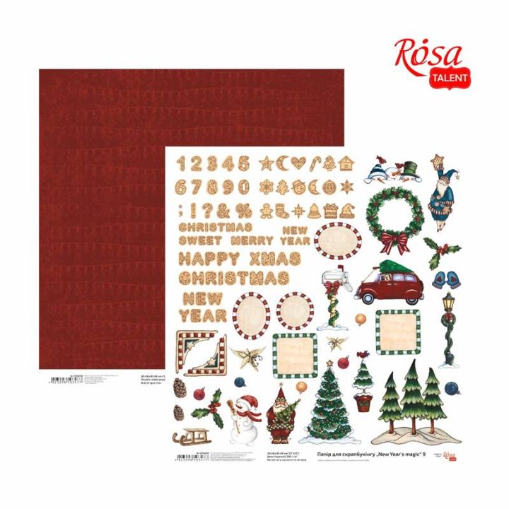 Papiri za scrapbooking 30.48 x 30.48 cm New Years magic – No. 9