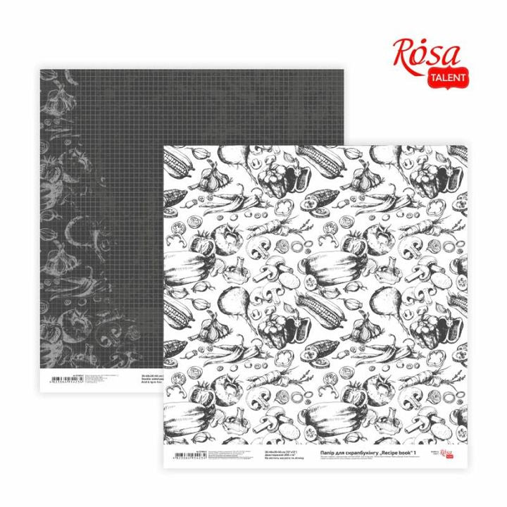 Papiri za scrapbooking 30.48 x 30.48 cm Recipe book – No. 1