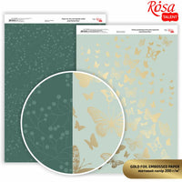Papiri za scrapbooking Butterflies A4 – zlatni leptiri