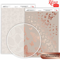 Papiri za scrapbooking Butterflies A4 – bakarni leptiri