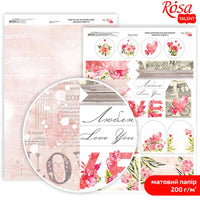 Papiri za scrapbooking Love Mood A4 – No. 8