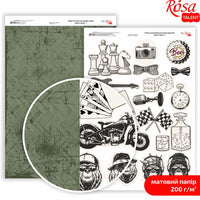 Papiri za scrapbooking Mens Style A4 – No. 7