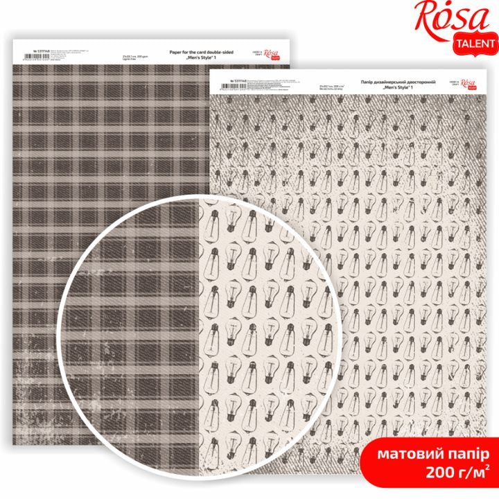 Papiri za scrapbooking Mens Style A4