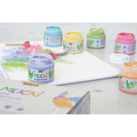 Pastelne boje za prstno slikanje za decu MUCKI / set 6 x 150 ml | Artmie