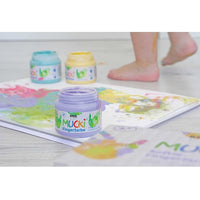 Pastelne boje za prstno slikanje za decu MUCKI / set 6 x 150 ml | Artmie