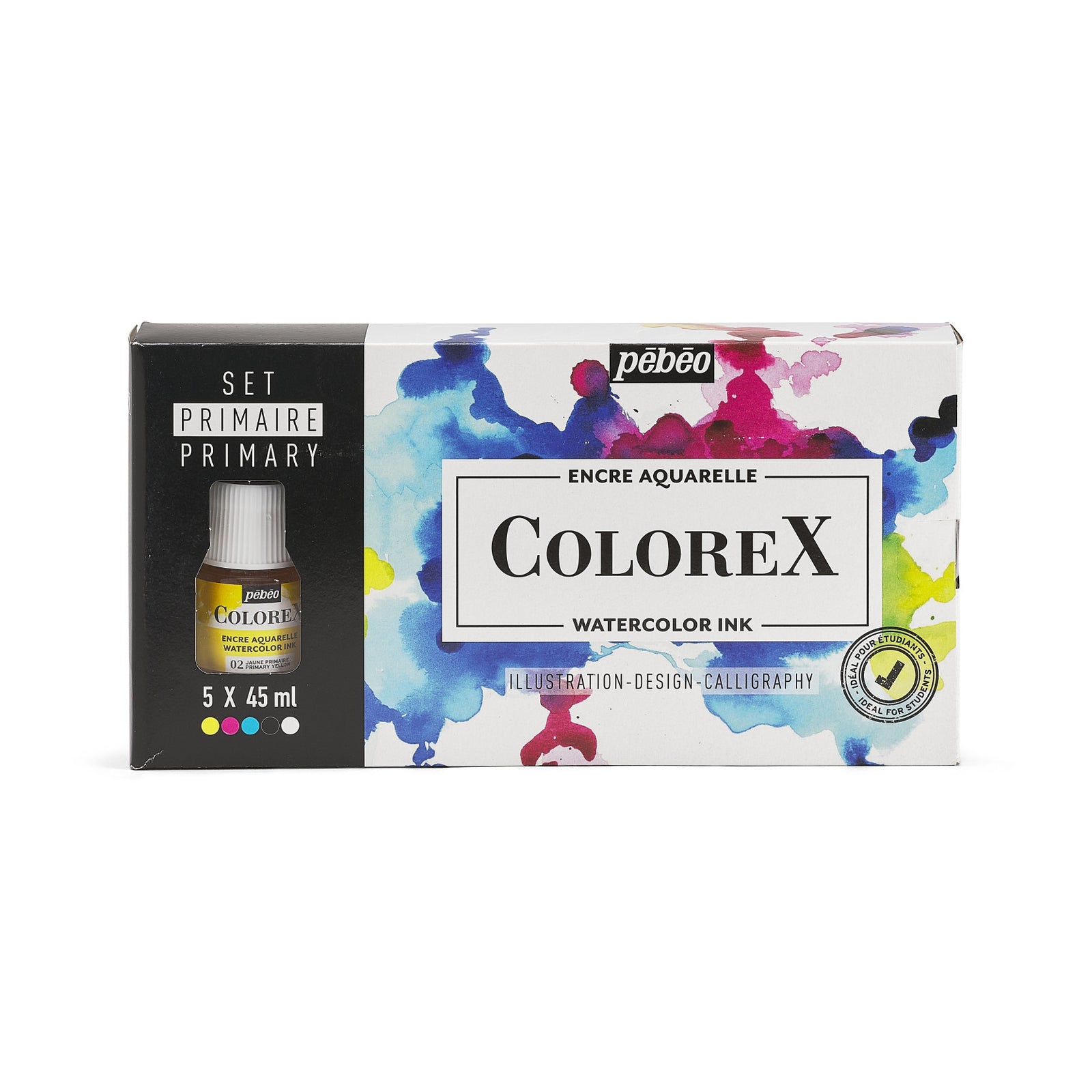 Pebeo Colorex set akvarel mastila 5 x 45 ml