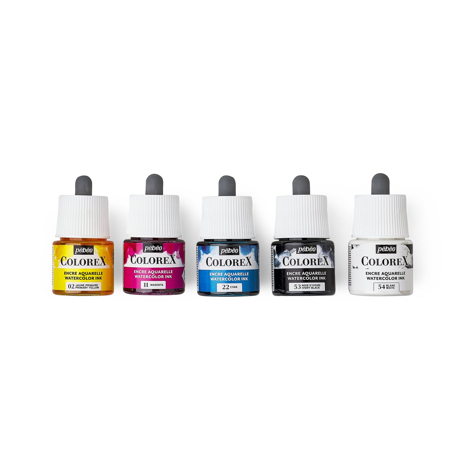 Pebeo Colorex set akvarel mastila 5 x 45 ml