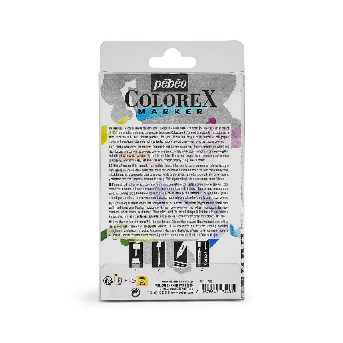 Pebeo Colorex set praznih punjivih markera 6 kom