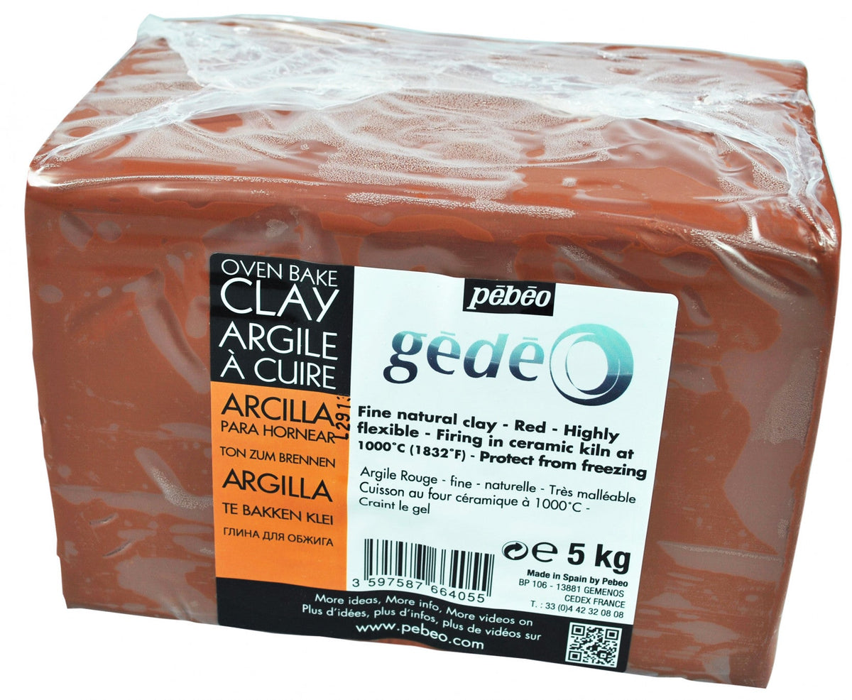 Pebeo Gédéo grnčarska glina 5 kg crvena – 5 kg červená