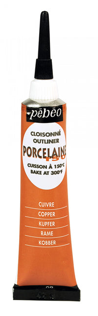 Pebeo Porcelaine 150 reljefna kontura za porcelan 20 ml – Bakarna