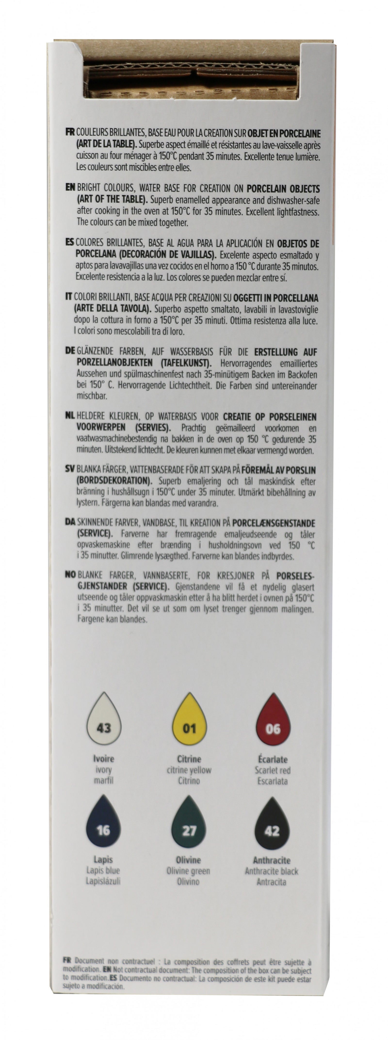 PEBEO Porcelaine 150 set boja za porcelan 6 x 20 ml