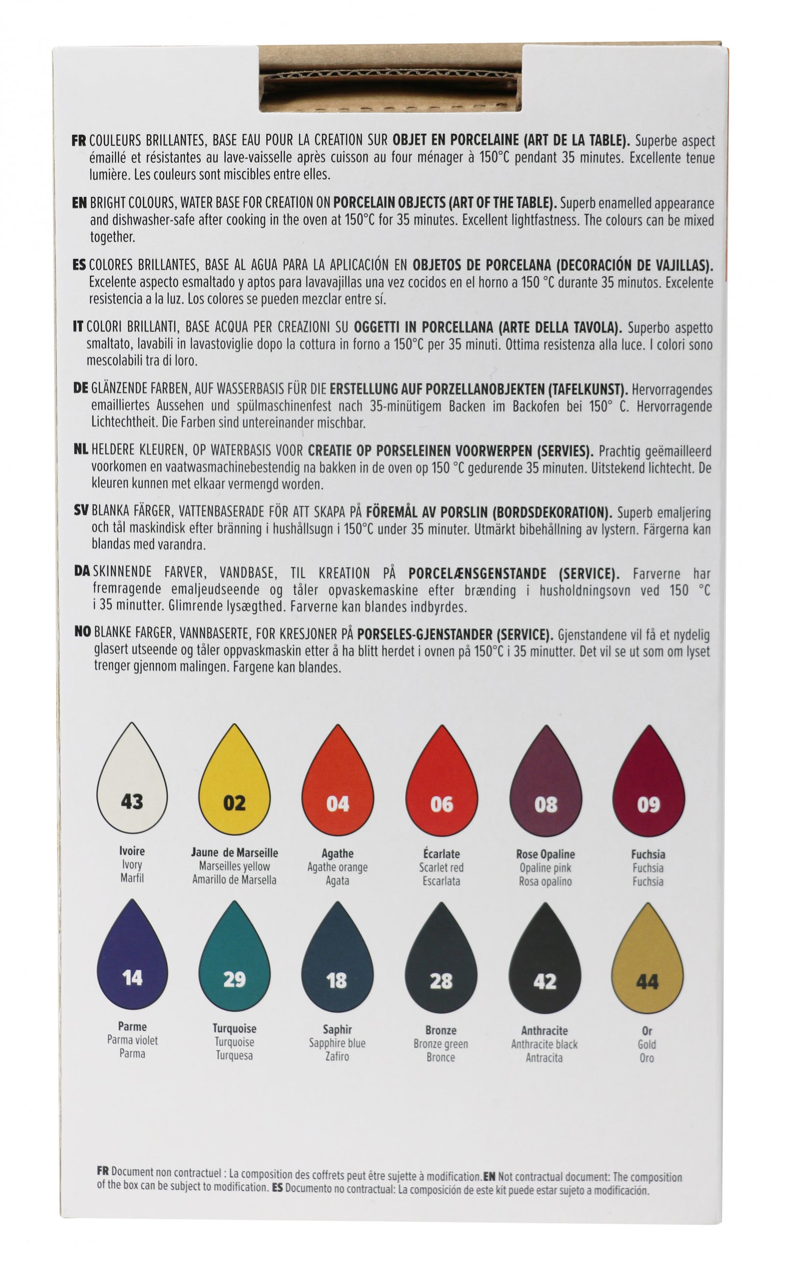 Pebeo Porcelaine 150 set boja za porcelan 12 x 20 ml Exploration 1