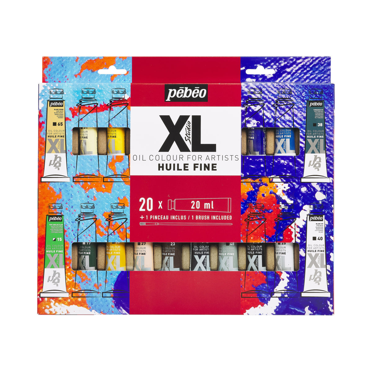 Pebeo Studio XL set uljanih boja 20 x 20 ml sa četkicom