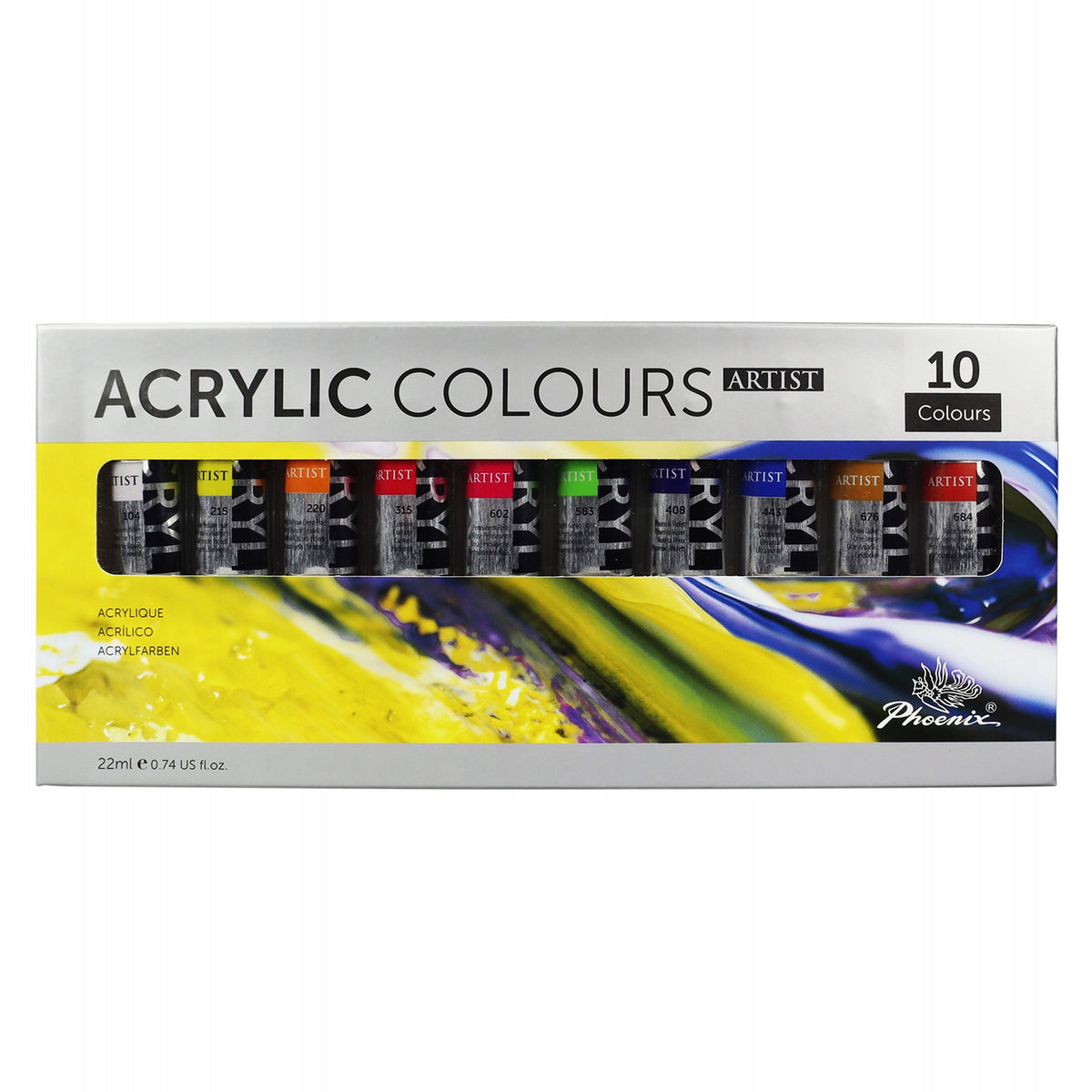 Phoenix Artist set akrilnih boja 10 x 22 ml