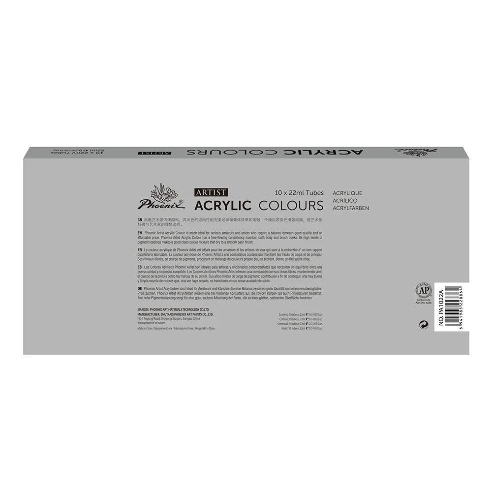 Phoenix Artist set akrilnih boja 10 x 22 ml