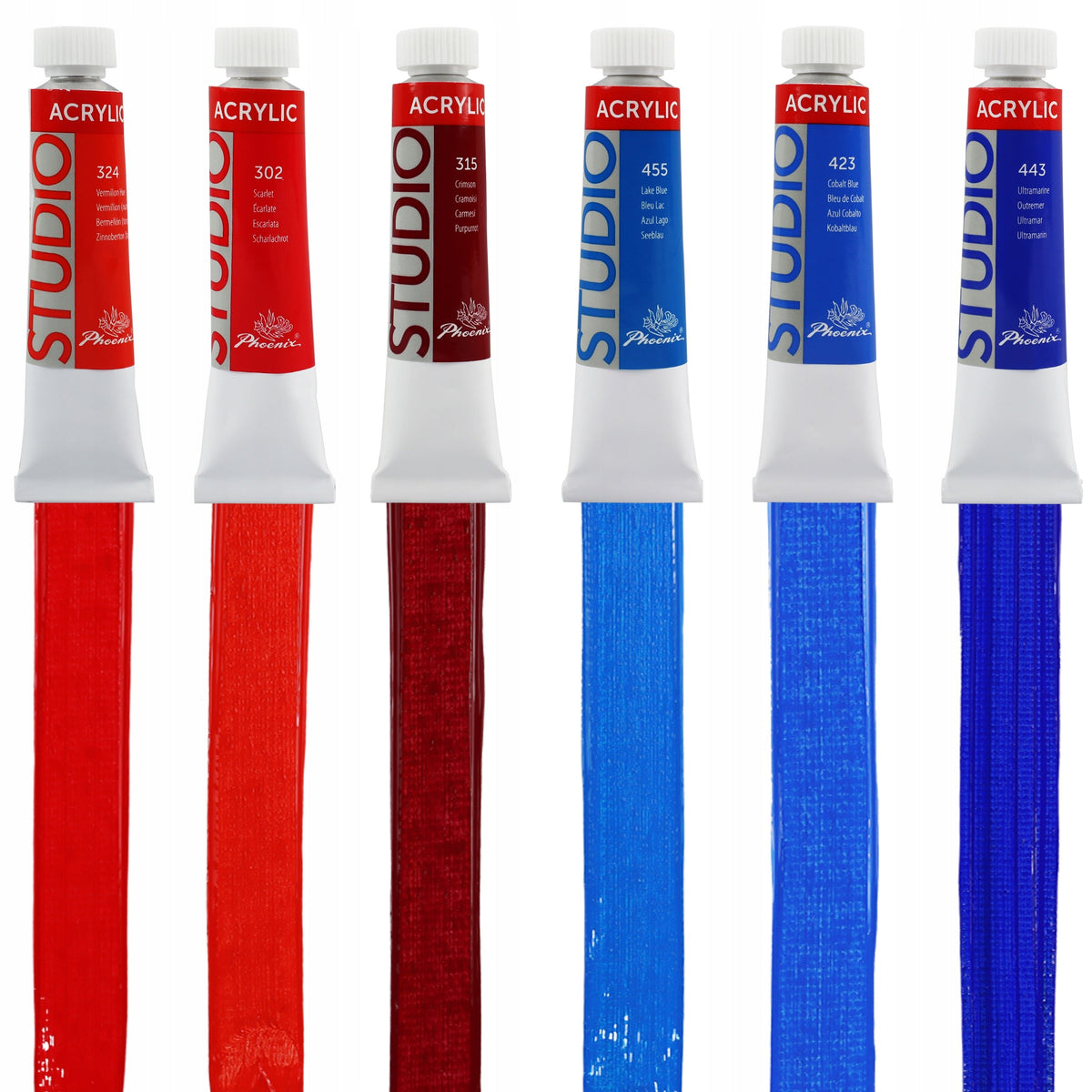 Phoenix Studio – set akrilnih boja 24 x 12 ml, 12 četkica i drvena paleta