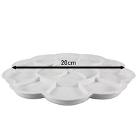 Plastična paleta za slikanje u obliku cveta 20 cm | bela Phoenix