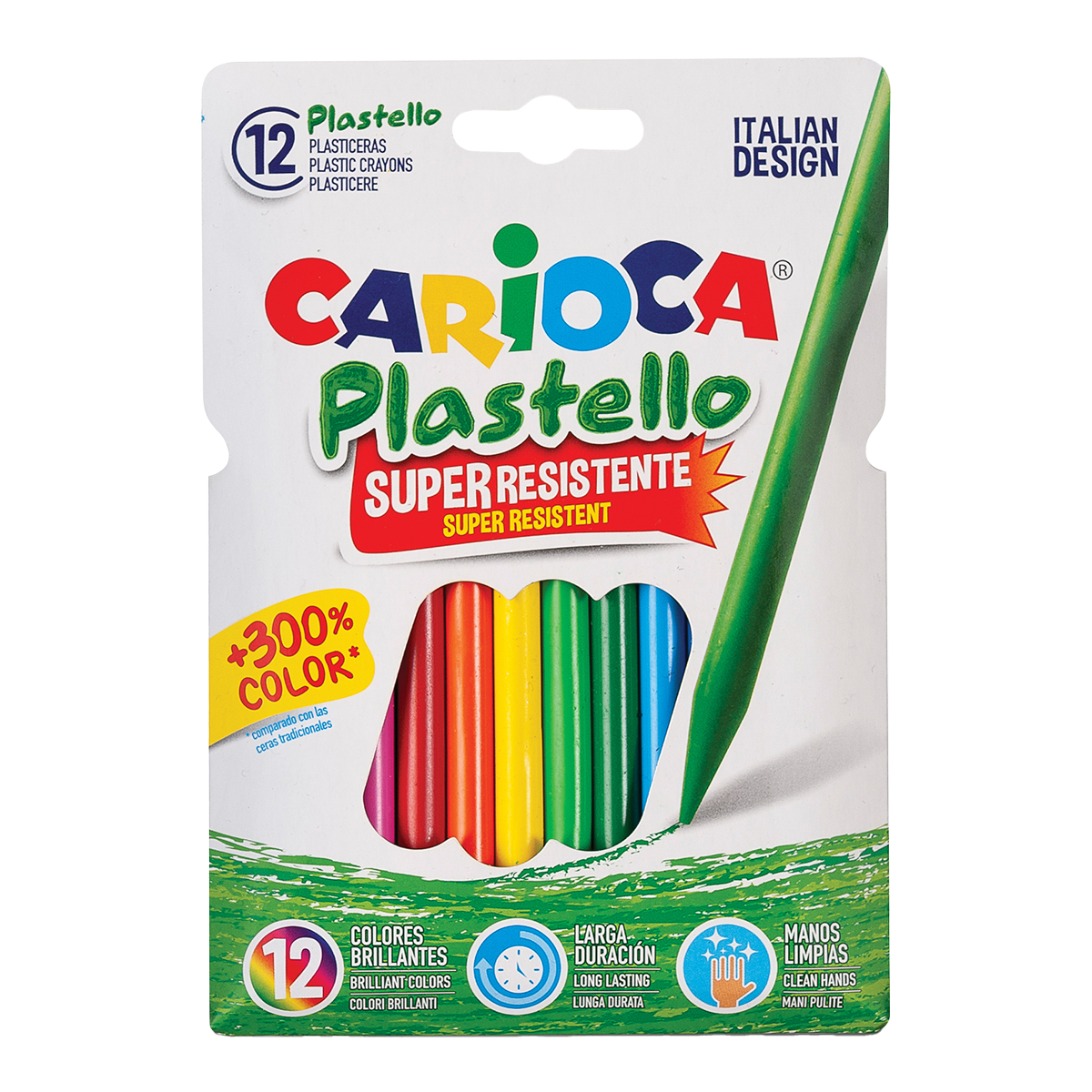 Plastične voštane bojice Carioca Plastello - 12 kom