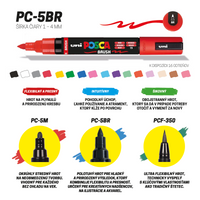 Posca marker PC-5BR, 1 – 4 mm, koralno roze (66)