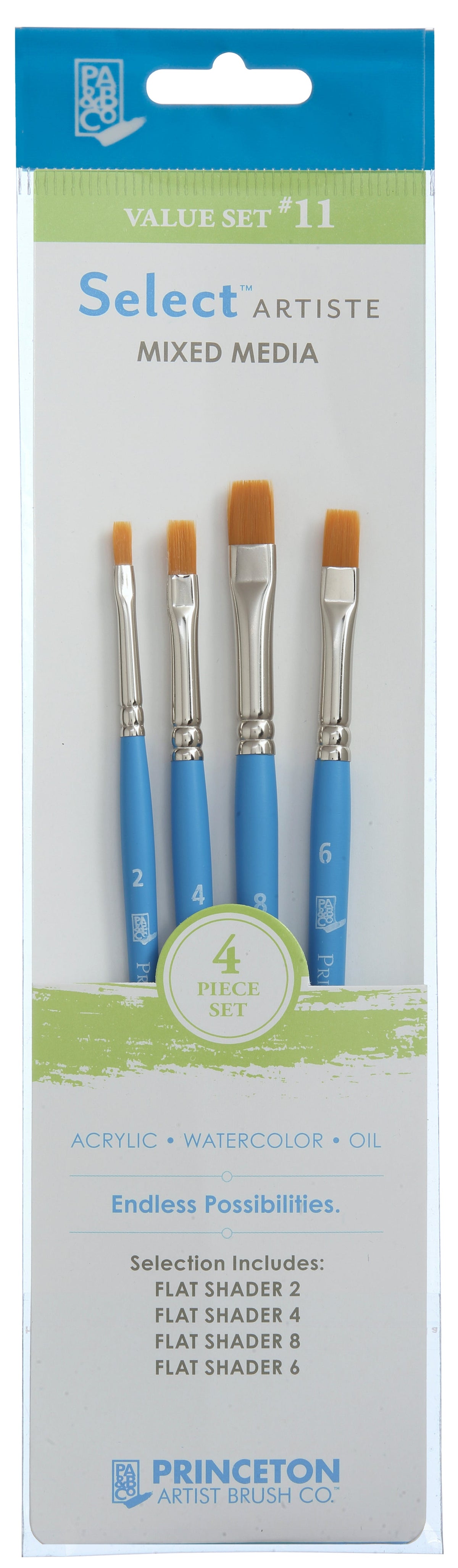 Set univerzalnih četkica PRINCETON Select Flat Shader - 4 kom
