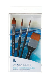 Set četkica za akvarel PRINCETON Aqua Elite – sintetički Kolinsky samur, 4 kom