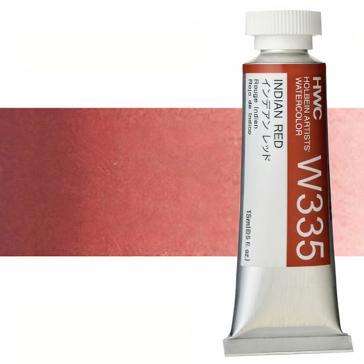 Profesionalne akvarel boje Holbein Artists 15 ml | braon nijanse - indijanska crvena