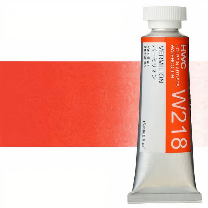Profesionalne akvarel boje Holbein Artists 15 ml – cinobar
