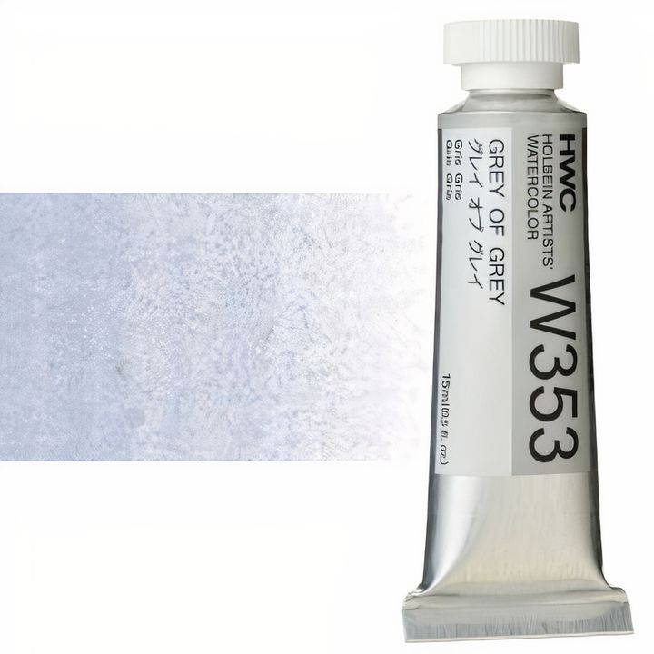 Profesionalne akvarel boje Holbein Artists 15 ml | nijanse bele i crne - svetlosiva