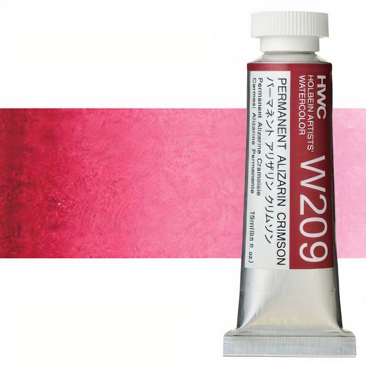 Profesionalne akvarel boje Holbein Artists 15 ml | nijanse crvene - alizarin karmin permanentni