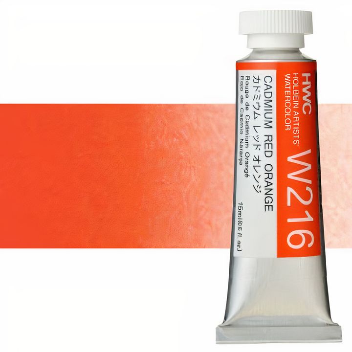 Profesionalne akvarel boje Holbein Artists 15 ml | nijanse crvene - kadmijum crveno-narandžasta