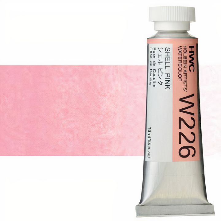 Profesionalne akvarel boje Holbein Artists 15 ml | nijanse crvene - školjka ružičasta