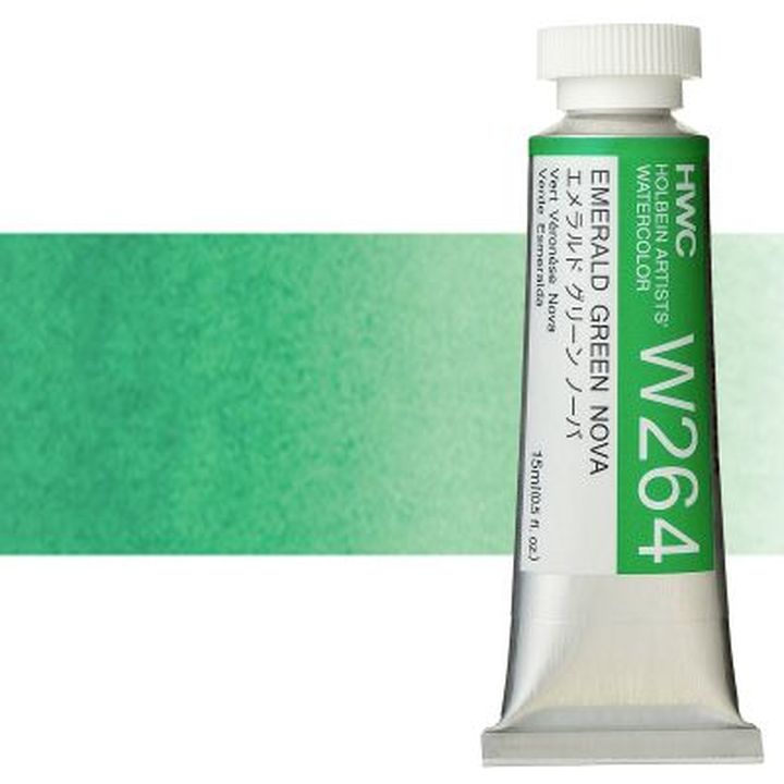 Profesionalne akvarel boje Holbein Artists 15 ml | nijanse zelene - smaragdno zelena nova