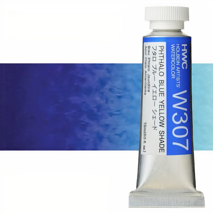 Profesionalne akvarel boje Holbein Artists 15 ml | plave nijanse - ftalo plava žućkasta