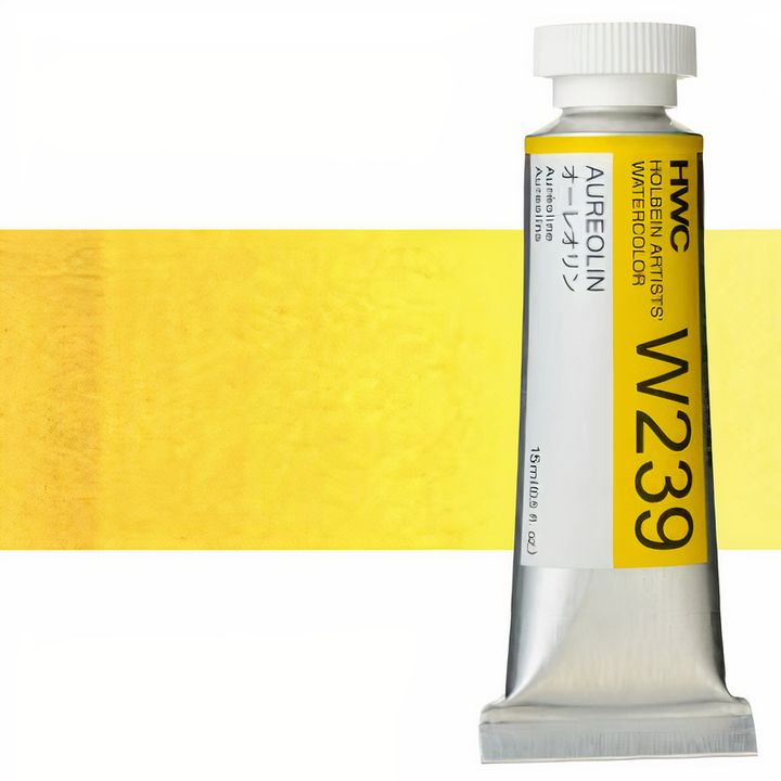 Profesionalne akvarel boje Holbein Artists 15 ml | žute nijanse - aureolin