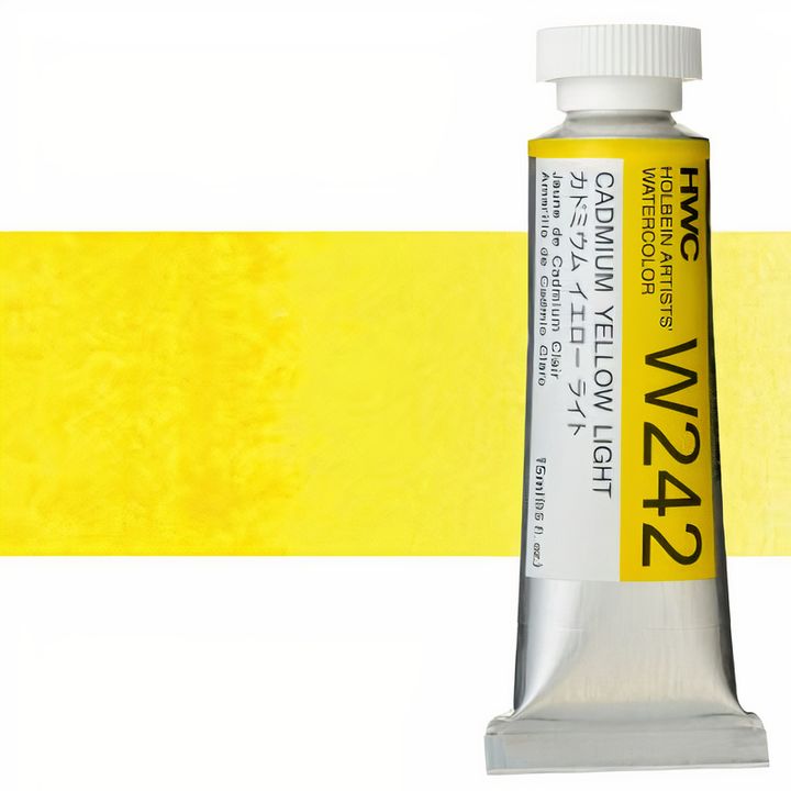 Profesionalne akvarel boje Holbein Artists 15 ml | žute nijanse - kadmijum svetložuta