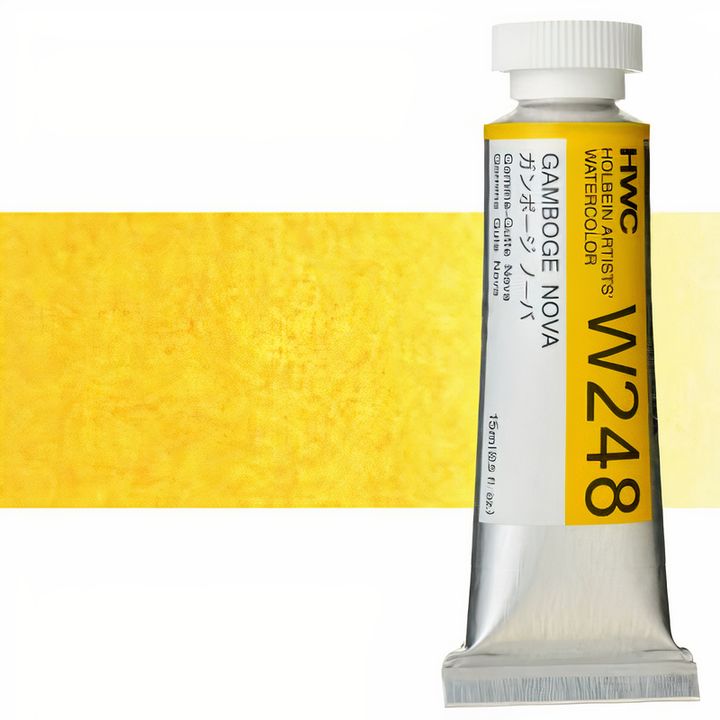 Profesionalne akvarel boje Holbein Artists 15 ml | žute nijanse - gamboge nova