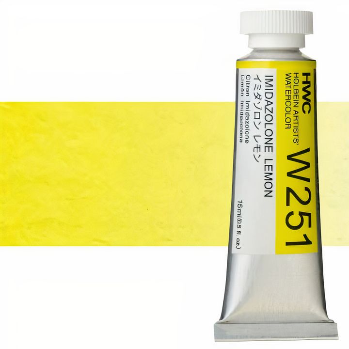 Profesionalne akvarel boje Holbein Artists 15 ml | žute nijanse - imidazolon limun