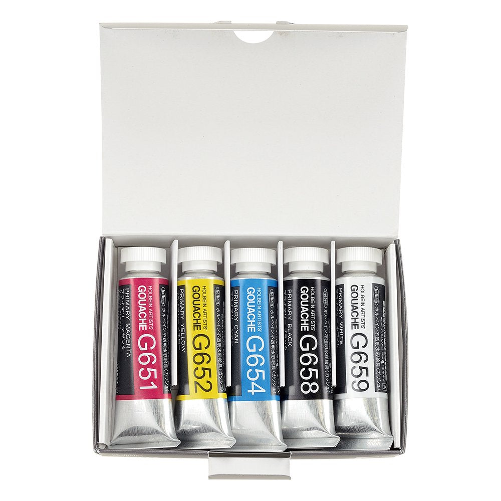 Profesionalne gvaš boje Holbein Artists - osnovni set 5 x 15 ml | Artmie