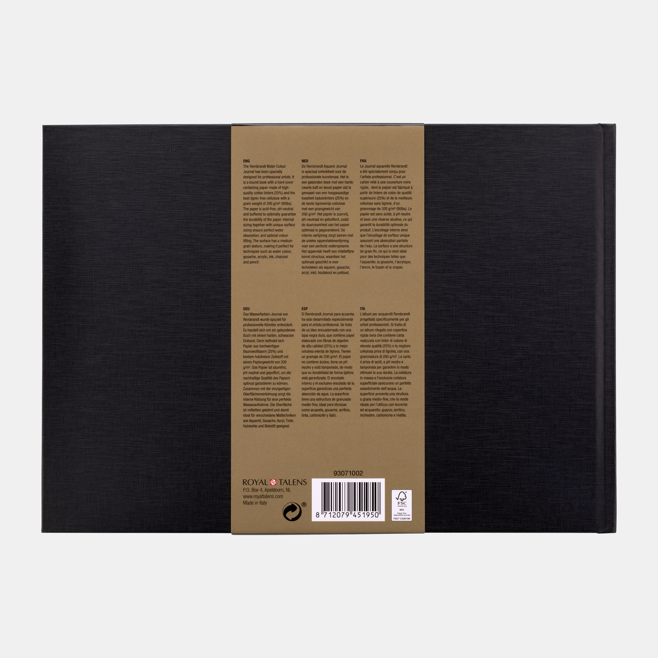 ROYAL TALENS Rembrandt akvarel blok CP 200 g/m² A4 lepljen - 30 listova