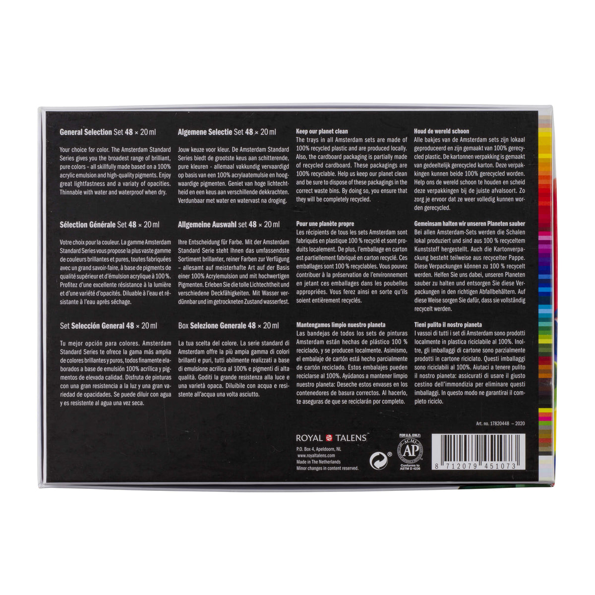ROYAL TALENS Amsterdam set akrilnih boja General Selection 48 x 20 ml