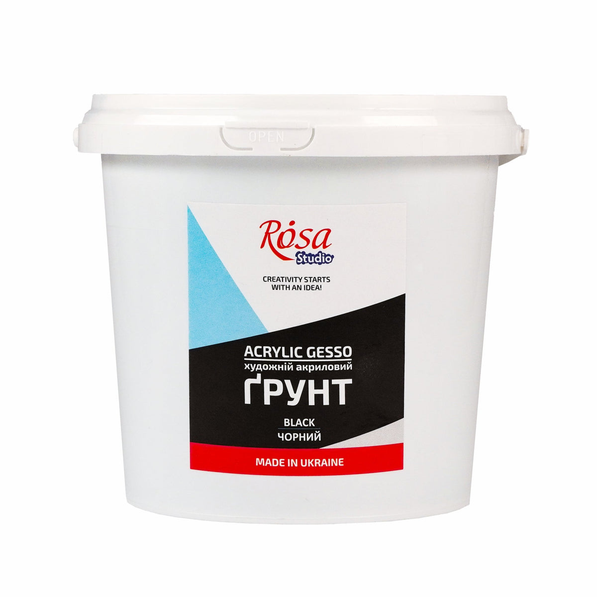 ROSA Studio crni akrilni gesso – 1000 ml
