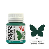 Akril za dekoraciju, MATT, 20 ml, ROSA TALENT – Green Deep mat