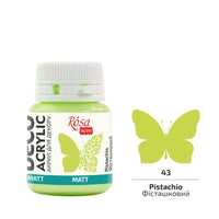 Akril za dekoraciju, MATT, 20 ml, ROSA TALENT – Pistachio mat